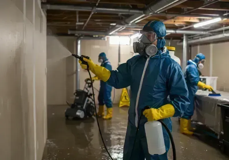 Basement Sanitization and Antimicrobial Treatment process in Mount Prospect, IL